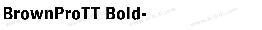 BrownProTT Bold字体转换
